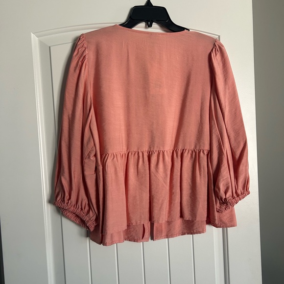 NWT Women’s A New Day Pink Tie Down Flyaway Top - Size L - Picture 9 of 16
